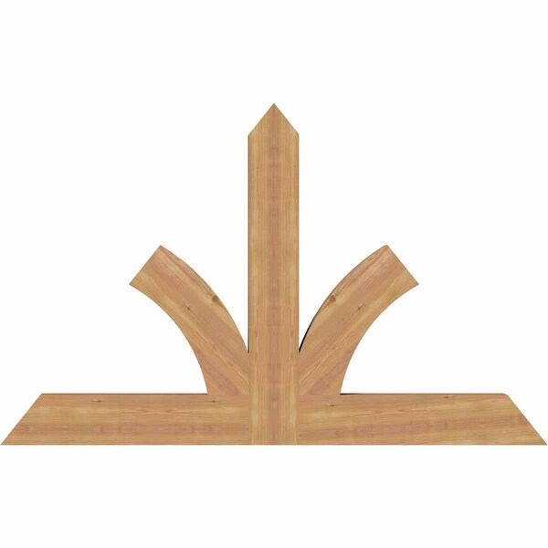 Ekena Millwork Richland Timber Gable Bracket, Western Red Cedar, 60"W x 38"H x 3 1/2"D x 5 1/2"F, 15/12 Pitch GBW060X38X0406RIC00SWR - main